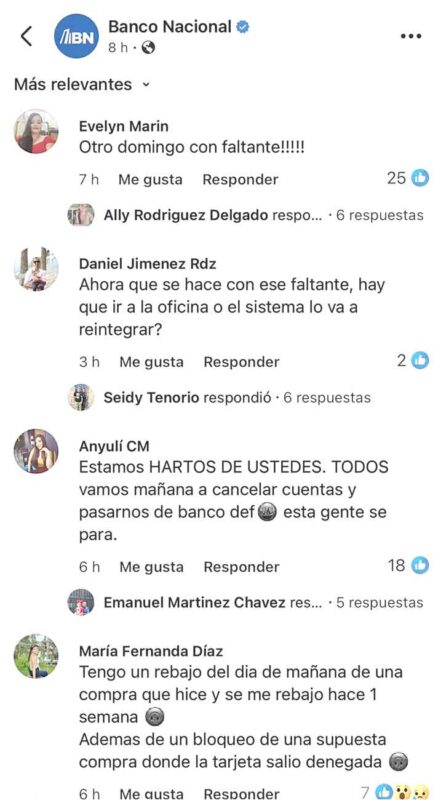 Clientes expresaron su descontento en redes por reiteradas problemáticas en sus cuentas bancarias.