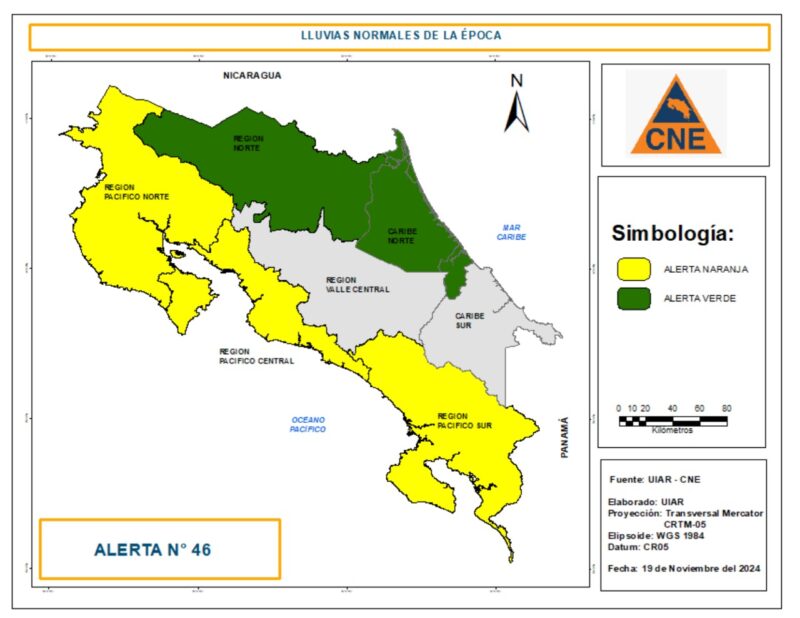 CNE disminuye alertas en el país
