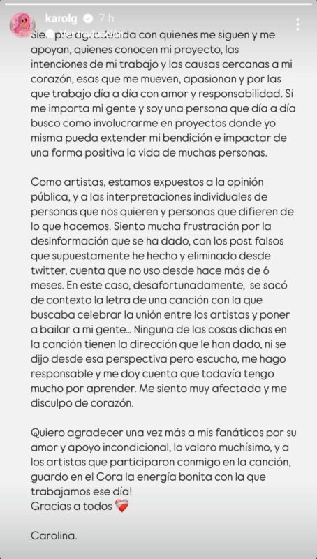 Redes Karol G