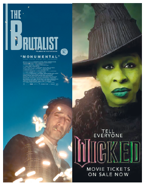 “El brutalista” y “Wicked” poseen 10 nominaciones cada una en diferentes categorías.