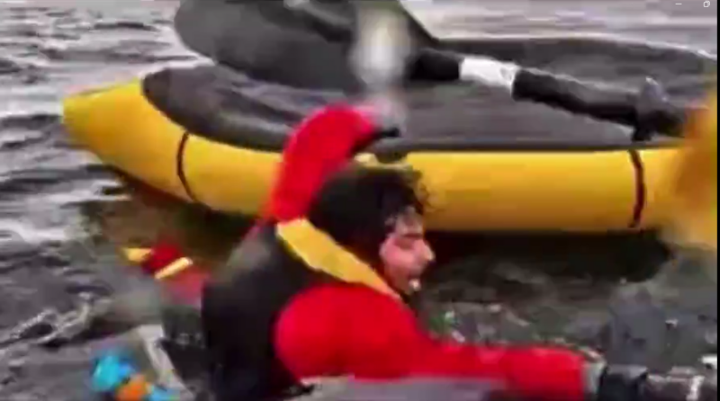 Captura del video del hombre tragado por una ballena en Chile
