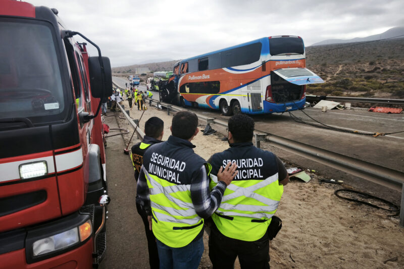 Accidente en Chile. Foto: AFP.