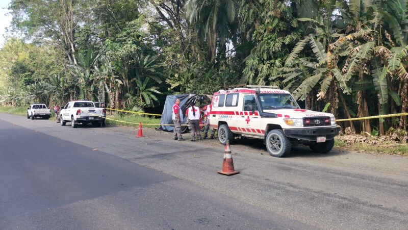 Homicidio en Limón. Foto: corresponsal Manuel Zamora. 