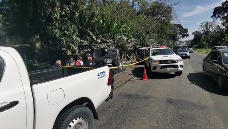 Homicidio en Limón. Foto: corresponsal Manuel Zamora. 