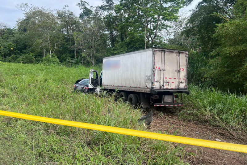 Accidente en San Carlos. Foto: corresponsal Mariluz Rojas. 