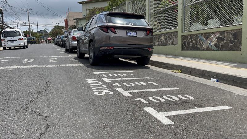 Sistema de estacionamientos municipales en Tres Ríos. Foto: cortesía.