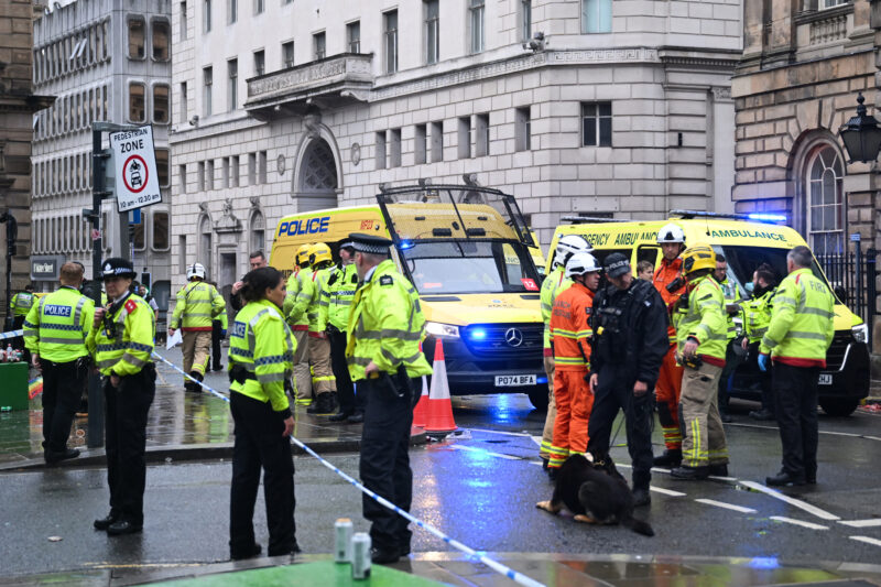 Atropello masivo en Liverpool. Foto: AFP.