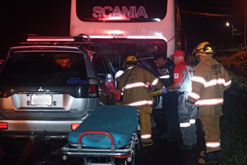 Accidente en Sarapiquí. Foto: Corresponsal, Alfie Gatgens.