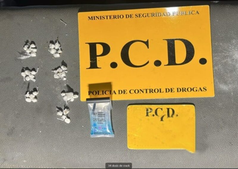 PCD interviene venta de drogas. Foto: MSP.