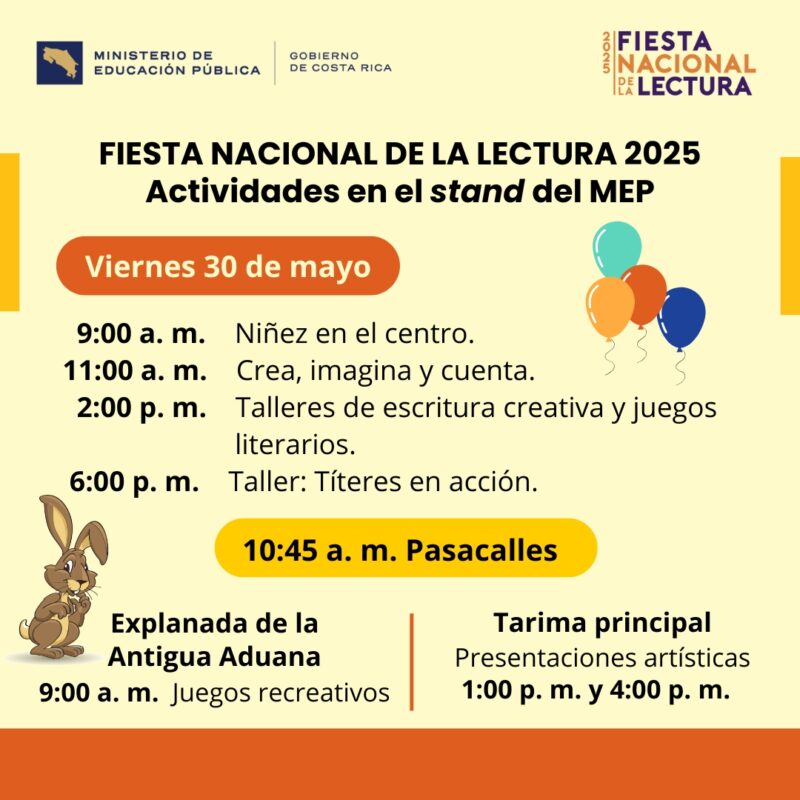 Fiesta Nacional de la Lectura 2025. Foto: cortesía. 