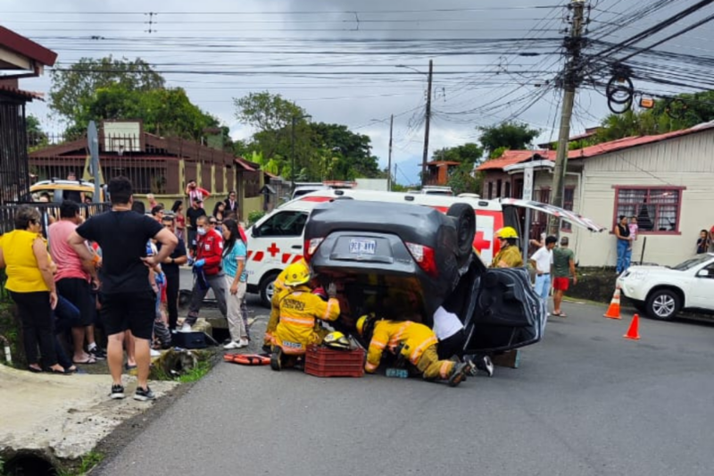 Accidente en Santa Bárbara de Heredia.