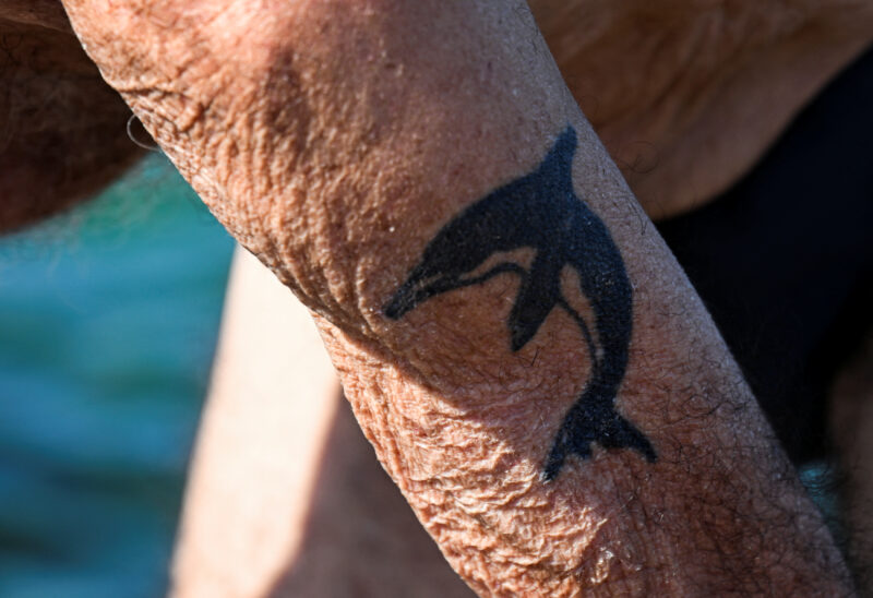 "Juventud acumulada": es el nombre de su club de natación. Foto: AFP.