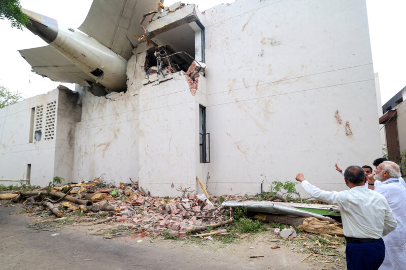 Accidente aéreo en India. Foto: AFP.