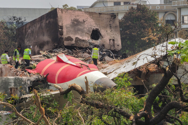 Accidente aéreo en India. Foto: AFP.