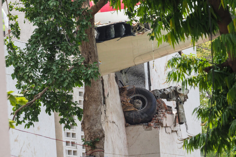 Accidente aéreo en India. Foto: AFP.