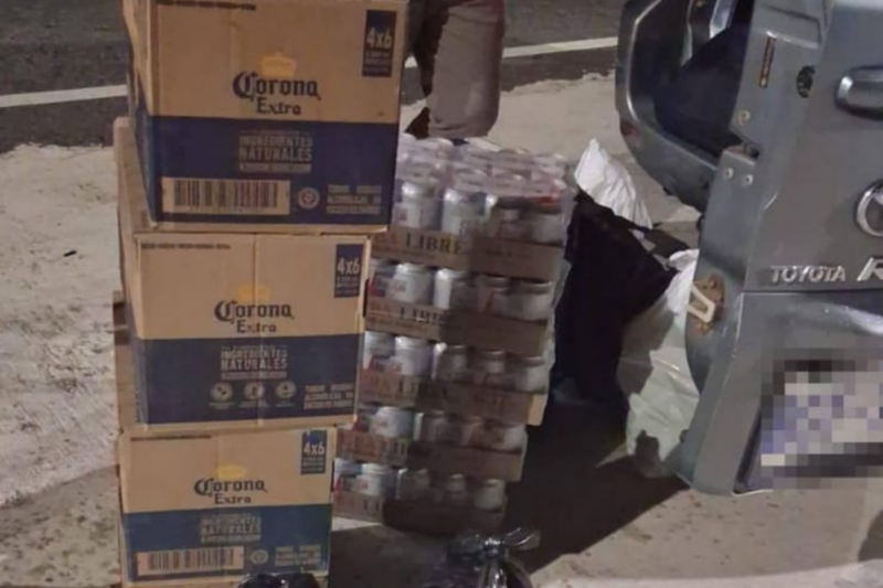 Licor de contrabando decomisado. Foto: MSP. 
