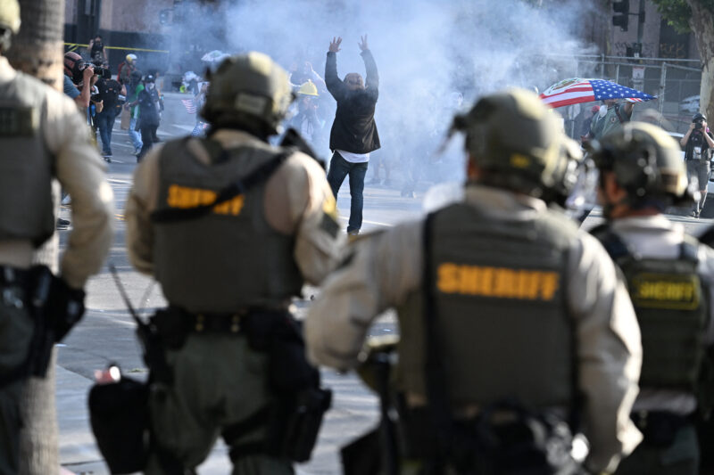 Manifestaciones del sábado en Estados Unidos. Foto: AFP.