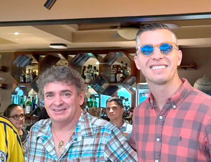 El DT junto al ex capitán.