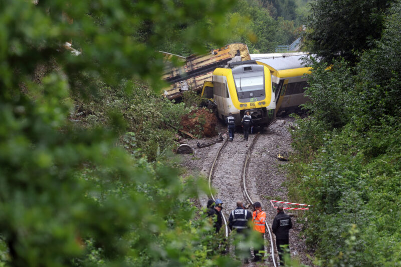 Accidente de tren en Alemania. Foto: AFP.