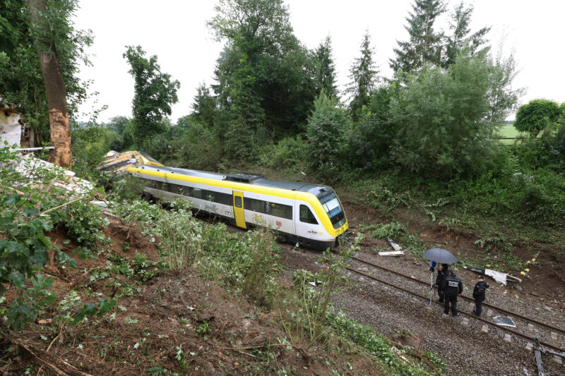 Accidente de tren en Alemania. Foto: AFP.