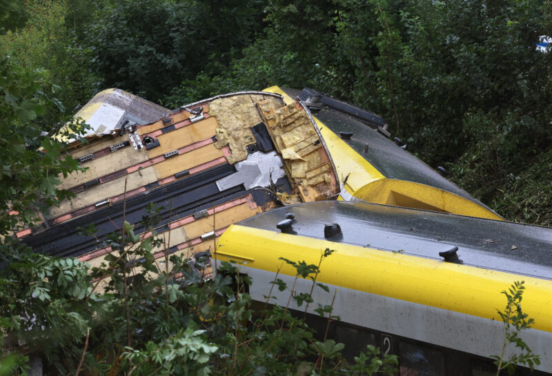 Accidente de tren en Alemania. Foto: AFP.
