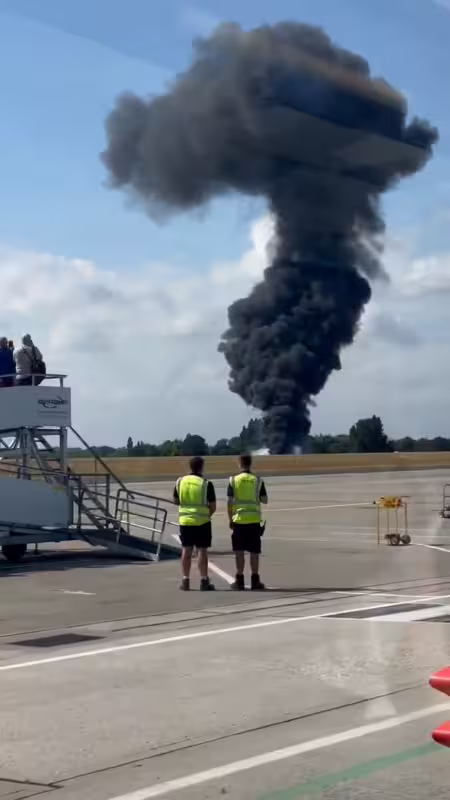 Accidente aéreo en Londres.