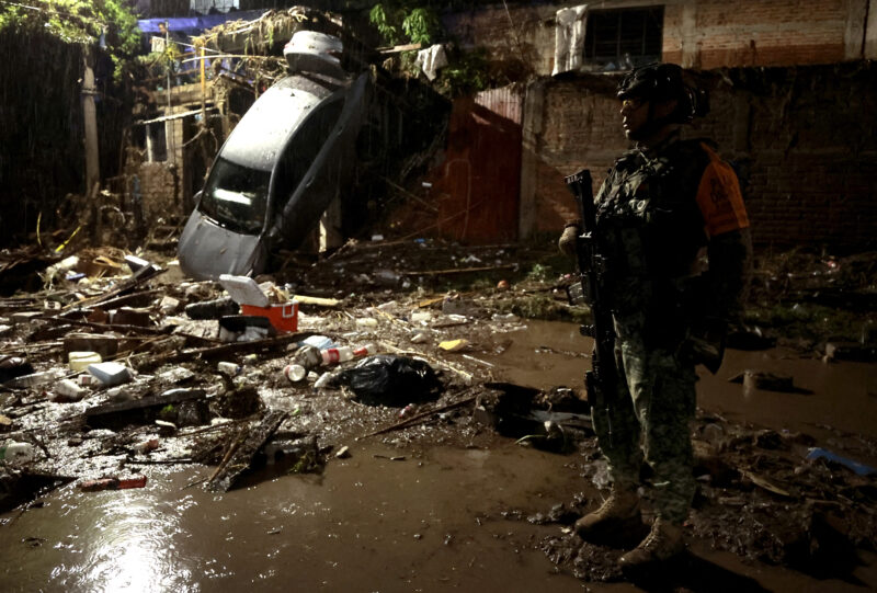 Inundaciones en México. Foto: AFP.