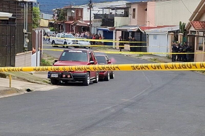 Ataque armado en Cartago. Foto: corresponsal Joaquín Salas.