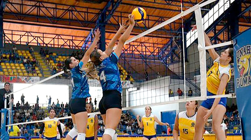 En voleibol femenino derrotaron 3 a 2 a UNED.