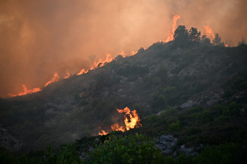 Incendio forestal en Francia. Foto: AFP. 