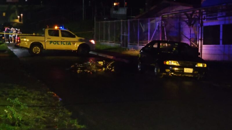 Mortal accidente en San Carlos. Foto: corresponsal Mariluz Rojas.