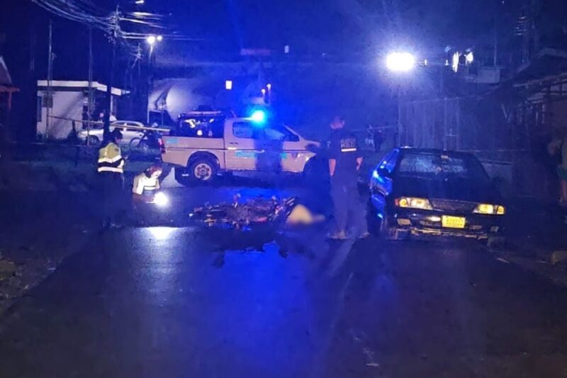 Mortal accidente en San Carlos. Foto: corresponsal Mariluz Rojas.