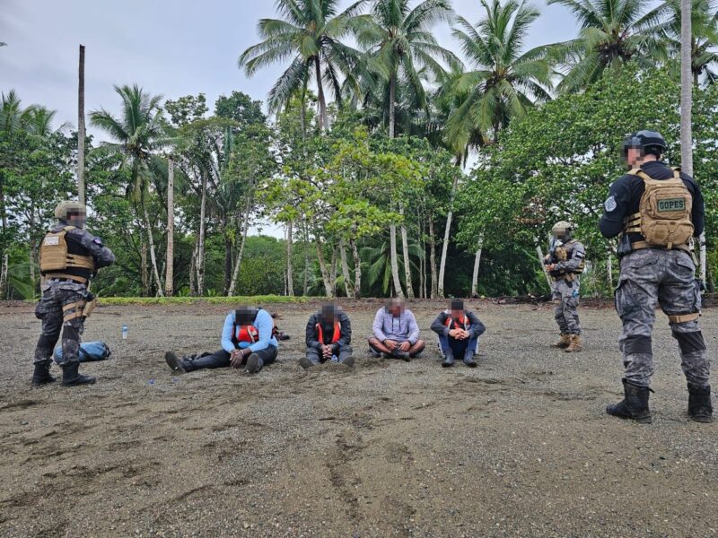 Operativo en Puerto Jiménez. Foto: MSP. 