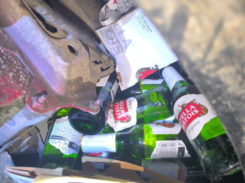 Botellas de licor decomisadas. Foto: MSP. 