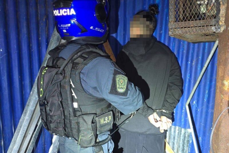 Sospechoso detenido. Foto: MSP.