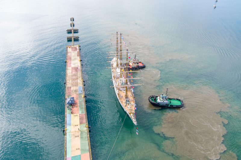 “Fragata Libertad” en Puerto Limón. Foto: ICT. 