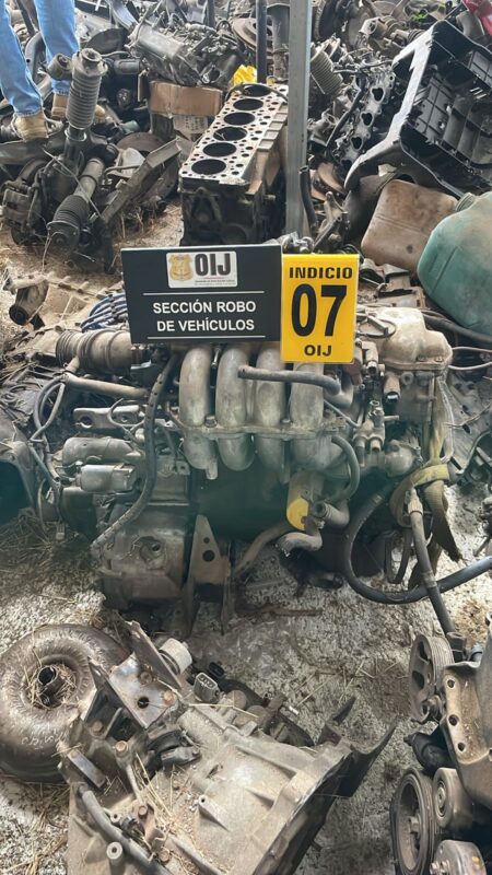 Recuperan carros y
partes con denuncia de robo. Foto: OIJ. 