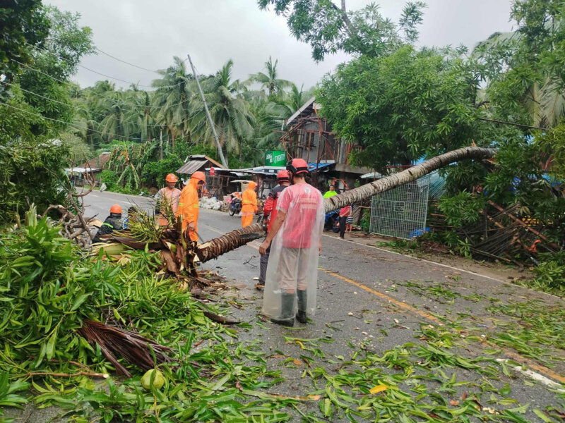 Tormenta tropical en Filipinas. Foto: AFP.