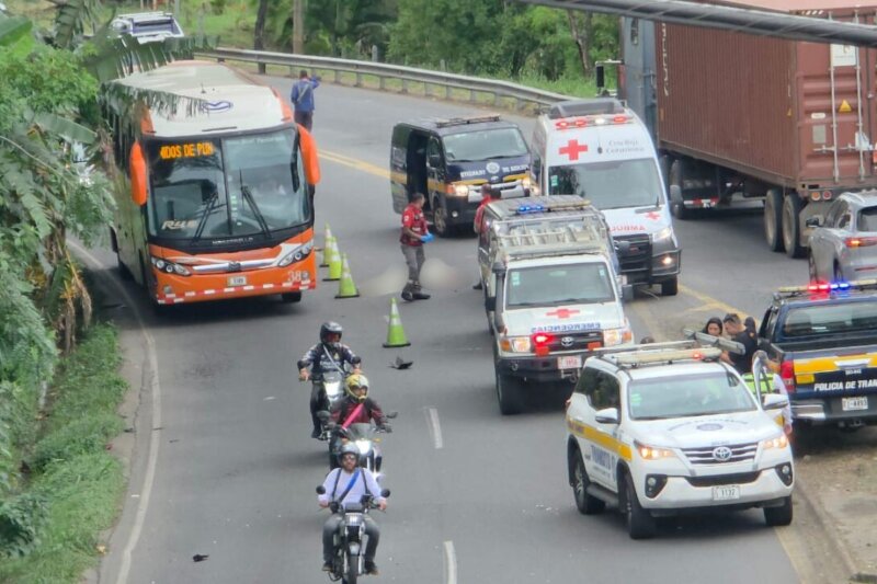 Mortal accidente en Ruta 1. Foto: corresponsal Róger Soto.