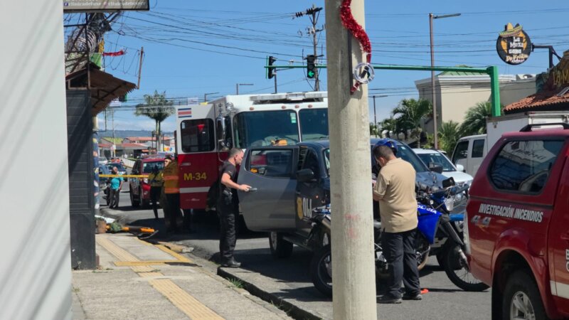 Mortal incidente en local. Foto: corresponsal Roger Soto.