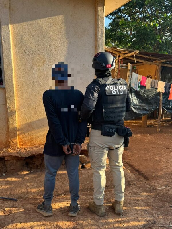 Detenido en Puntarenas. Foto: OIJ. 