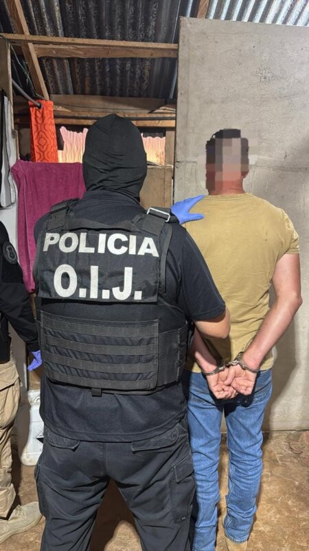 Detenidos sospechosos de asesinatos. Foto: OIJ. 