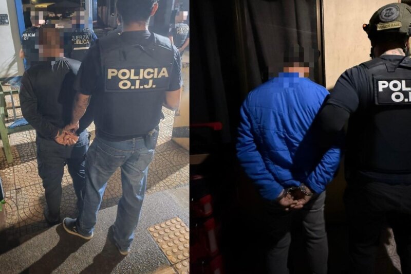 Sospechosos detenidos. Fotos: OIJ.