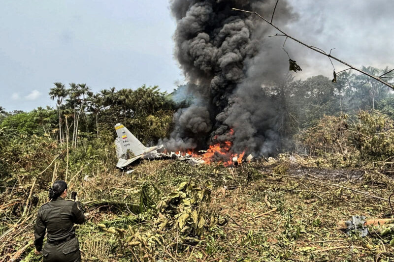 Mortal accidente aéreo en Colombia. Foto: AFP. 