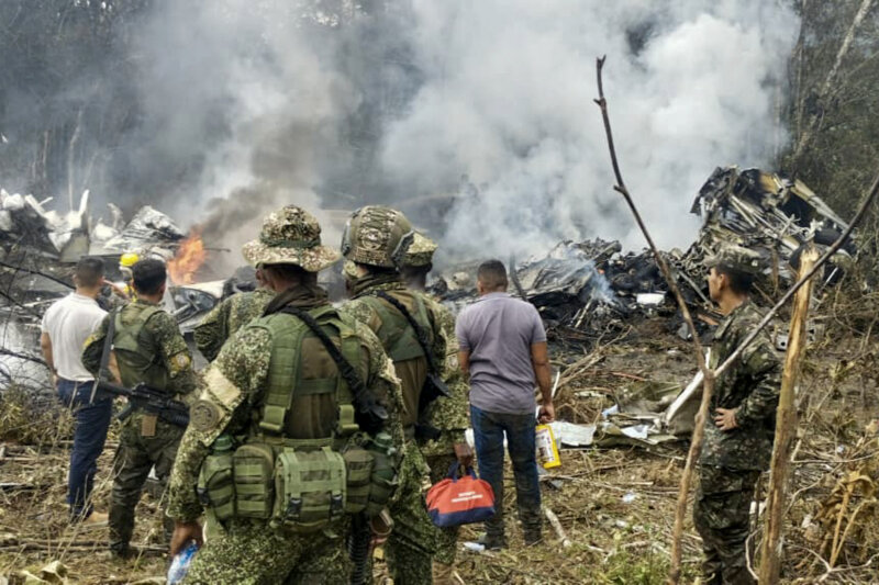 Mortal accidente aéreo en Colombia. Foto: AFP. 