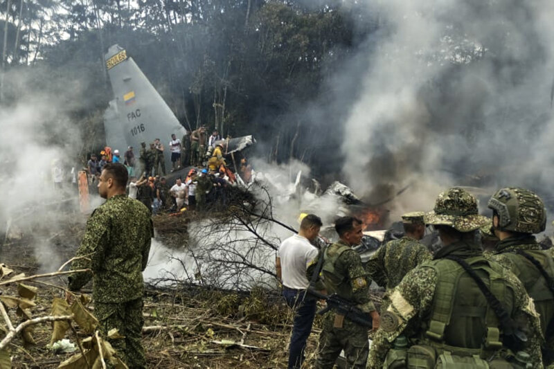 Mortal accidente aéreo en Colombia. Foto: AFP.