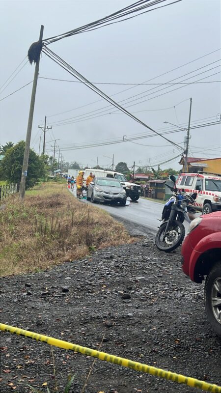 Mortal accidente en Guápiles.