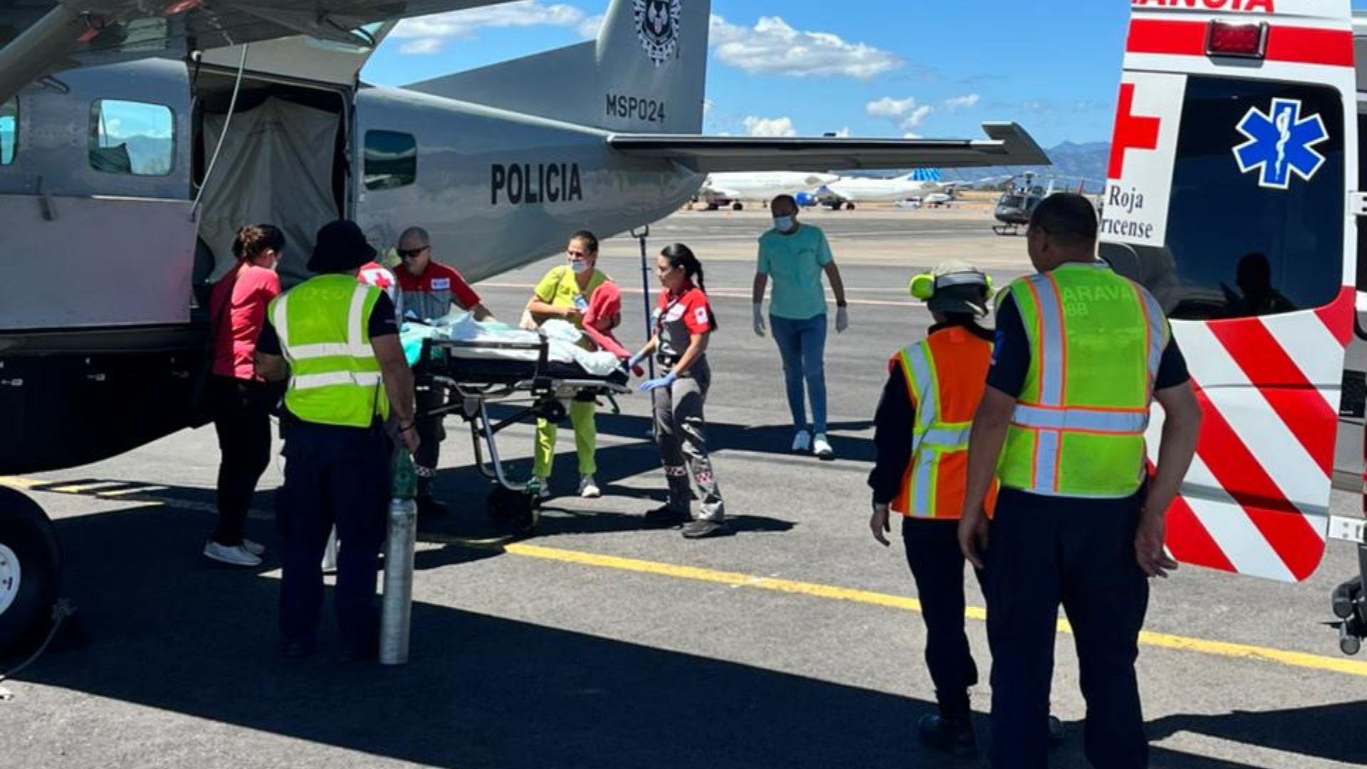 Menor de un año fue trasladado de emergencia en aeronave policial