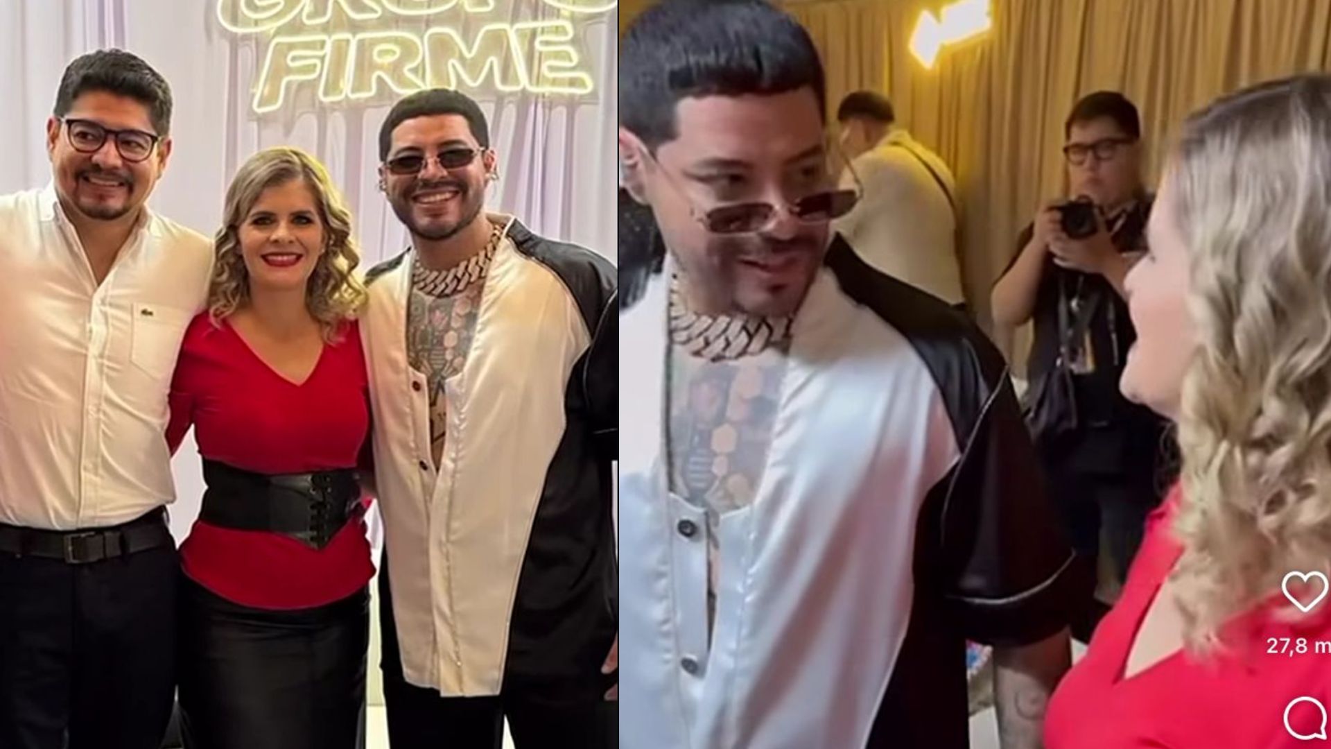 Así compartió la presidenta electa con Grupo Firme