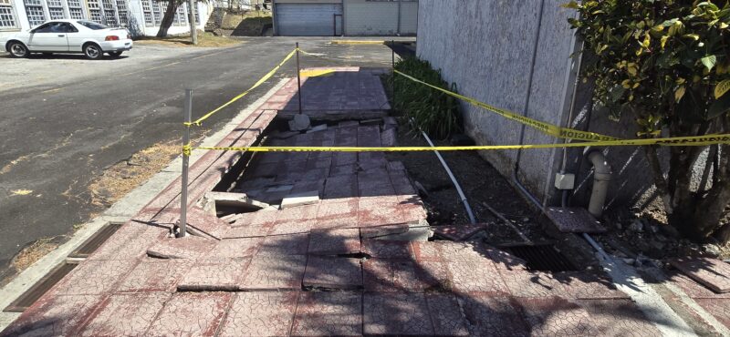 Infraestructura en mal estado en escuela. Foto: cortesía Defensoría.